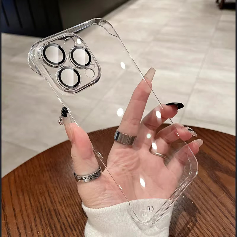 NMEGOU Rahmenlose Schutzhülle für iPhone 17 Air, 16E, 15, 14, 13, 12, 11 Pro Max Plus in Transparent - Bild 3