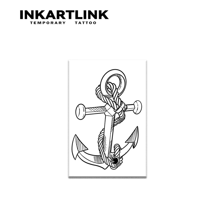 INKARTLINK Temporärer Tattoo-Aufkleber Anker, wasserfest, semi-permanent - Bild 3