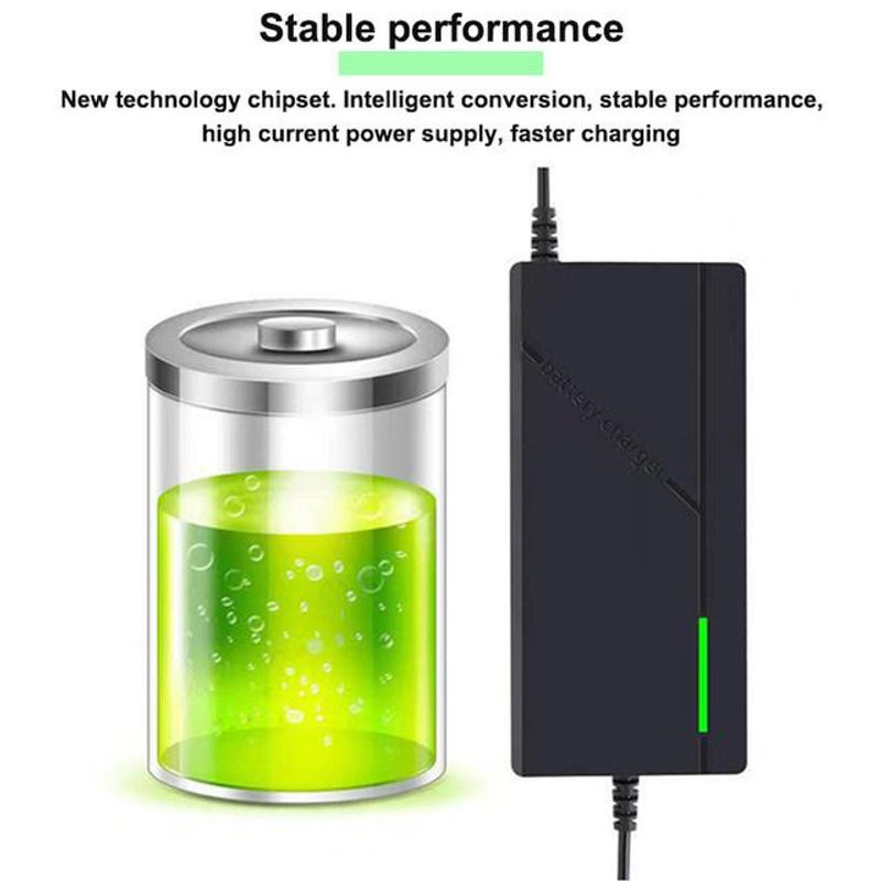 MAOZUA01 Intelligentes Lithium-Ionen Akku-Pack Ladegerät mit Lüfter und EU-Stecker, Schwarz - Bild 3
