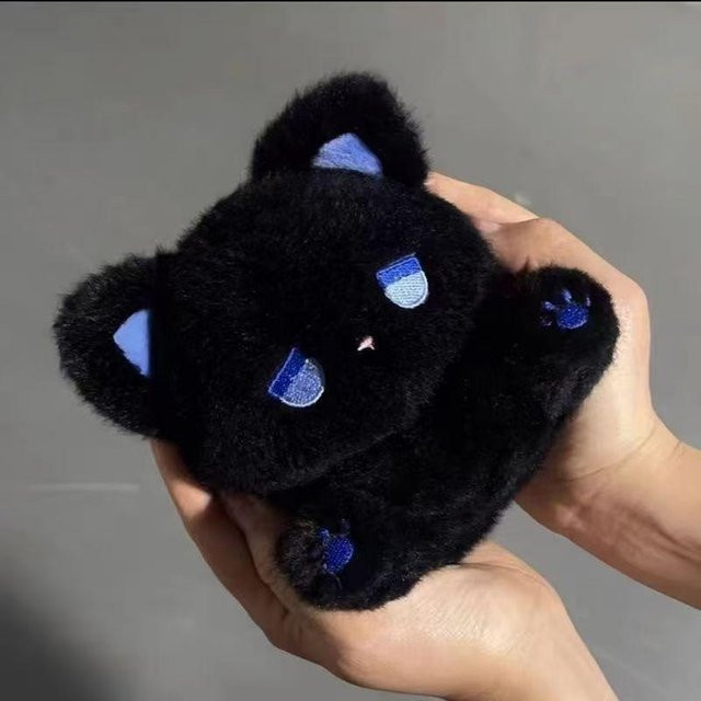 Yiran toy Katze Kätzchen Plüsch Puppe, 25cm, Schwarz - Bild 1