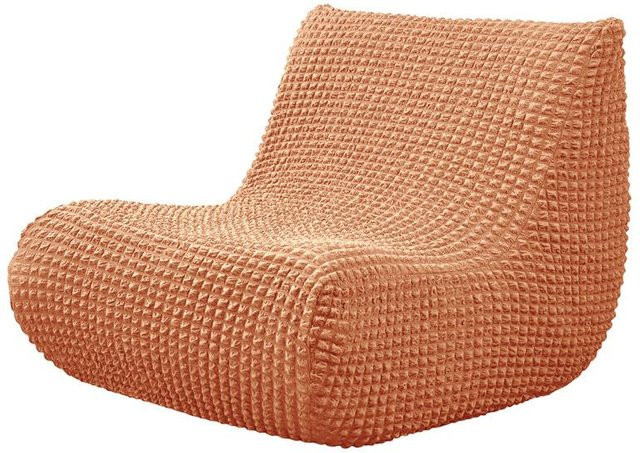 Bestbags Elastischer Relax Sofabezug in Orange mit Karomuster aus Seersucker-Stoff - Bild 1