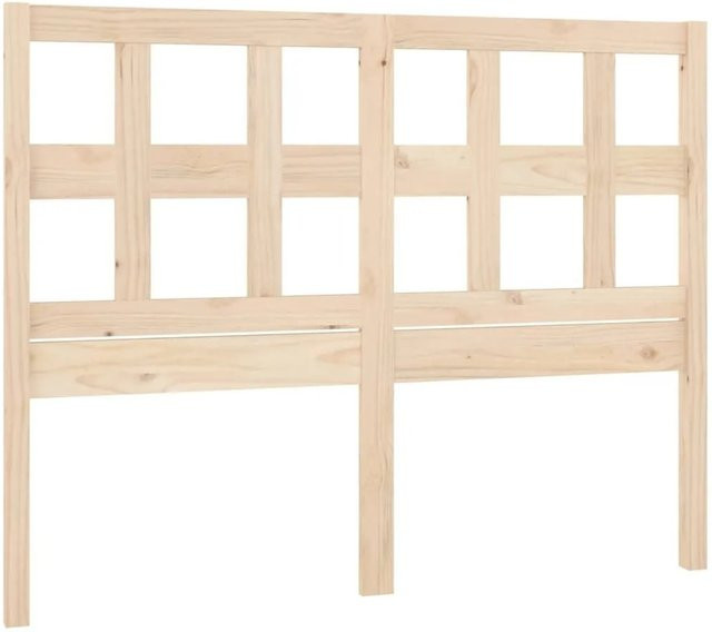 vidaXL Kopfteil aus Massivholz Kiefer in rustikalem Design, B/H/T: 125,5 x 100 x 4 cm - Bild 1