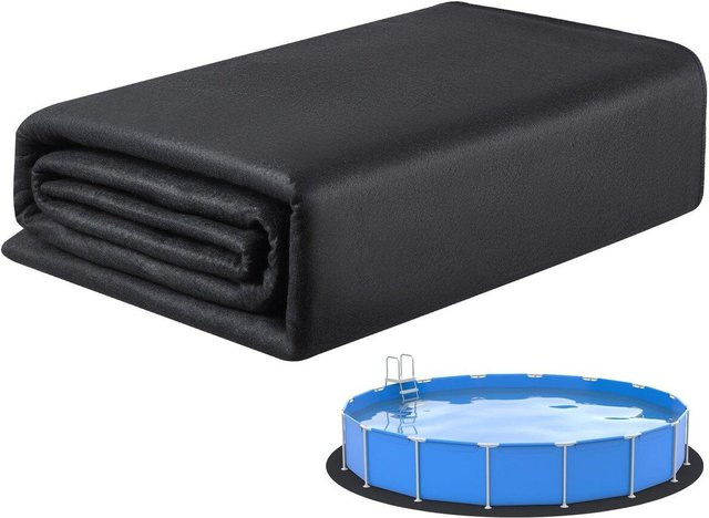 Robuste runde Poolmatte von Buying Solutions, MB als Schutzmatte für Aufstellpools, Schwarz, Durchmesser: 548,64 cm - Bild 1