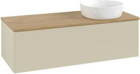 V&B Waschtischunterschrank Antao ohne Frontstruktur in Eiche Grau lackiert, B/T/H: 120 x 50 x 50 cm - Bild 1