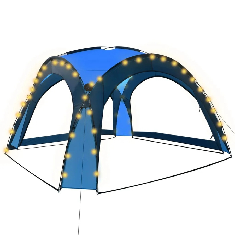 vidaXL Partyzelt mit LED und 4 Seitenwänden Blau B/T/H: 3,6 x 3,6 x 2,3 m - Bild 2