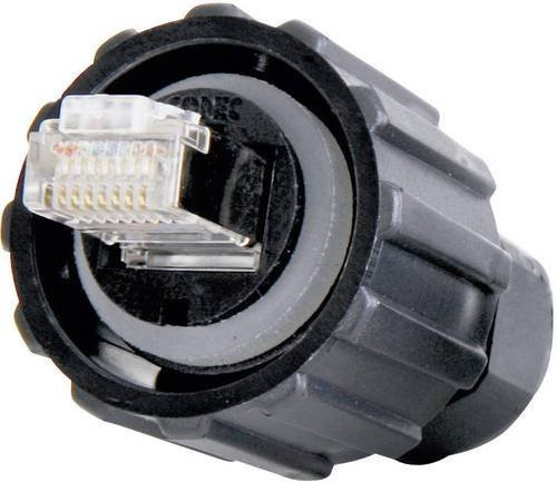 Conec 17-100474 Sensor-Aktor-Datensteckverbinder Einbaustecker Schwarz mit 8P8C Polzahl - Bild 1