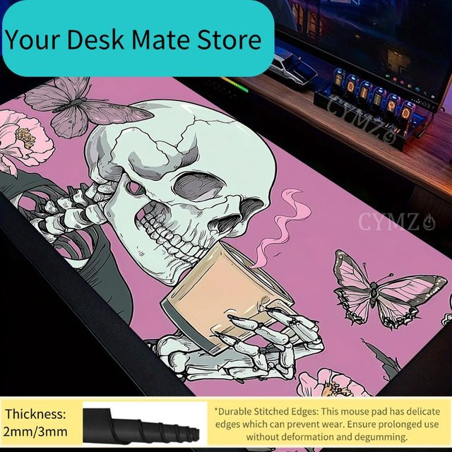 CYMZ Gaming- und Büro-Mauspad mit genähtem Rand und rutschfester Gummibasis in Multicolour - Bild 1