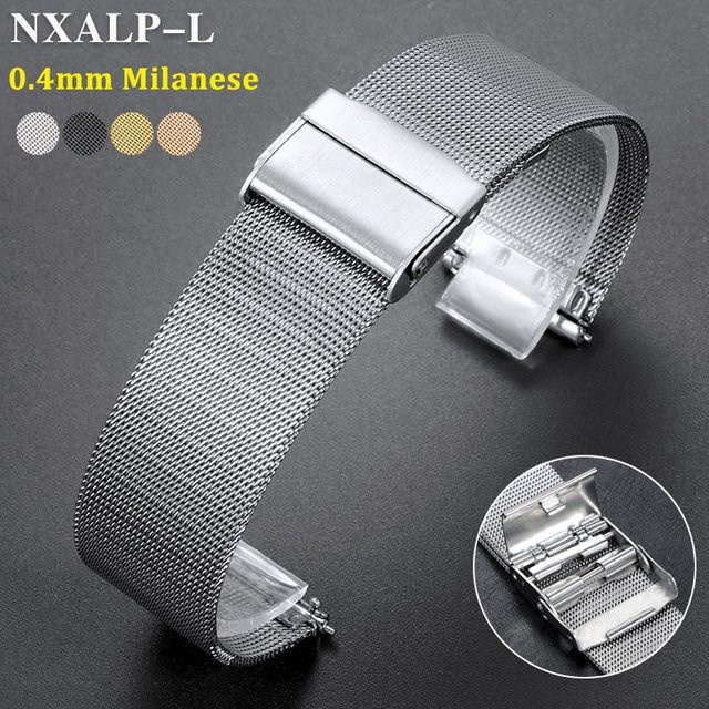 Uhrenarmband Milanese Mesh Loop, Edelstahl, Silber, Unisex - Bild 1
