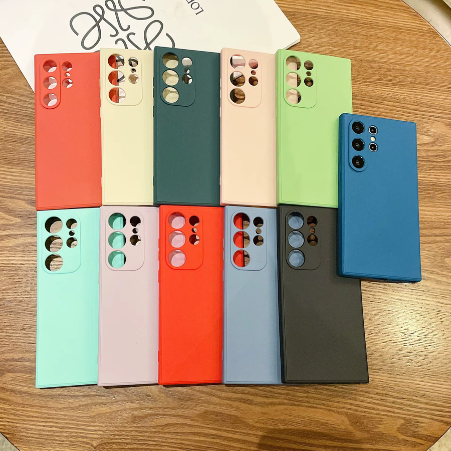 Stoßfeste Silikon-Handyhülle mit Soft-Touch-Oberfläche für Samsung Galaxy S26 Ultra S25 S24 S23 S22 S21 Plus FE in Grau - Bild 2
