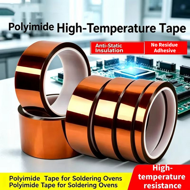 Kapton Doppelseitiges Klebeband Hochviskoses Spurloses Isolierklebeband für Hochtemperatur-Lötofen und PCB-Lötmaskierung Breite: 40,0 cm, Höhe: 4,0 cm - Bild 1