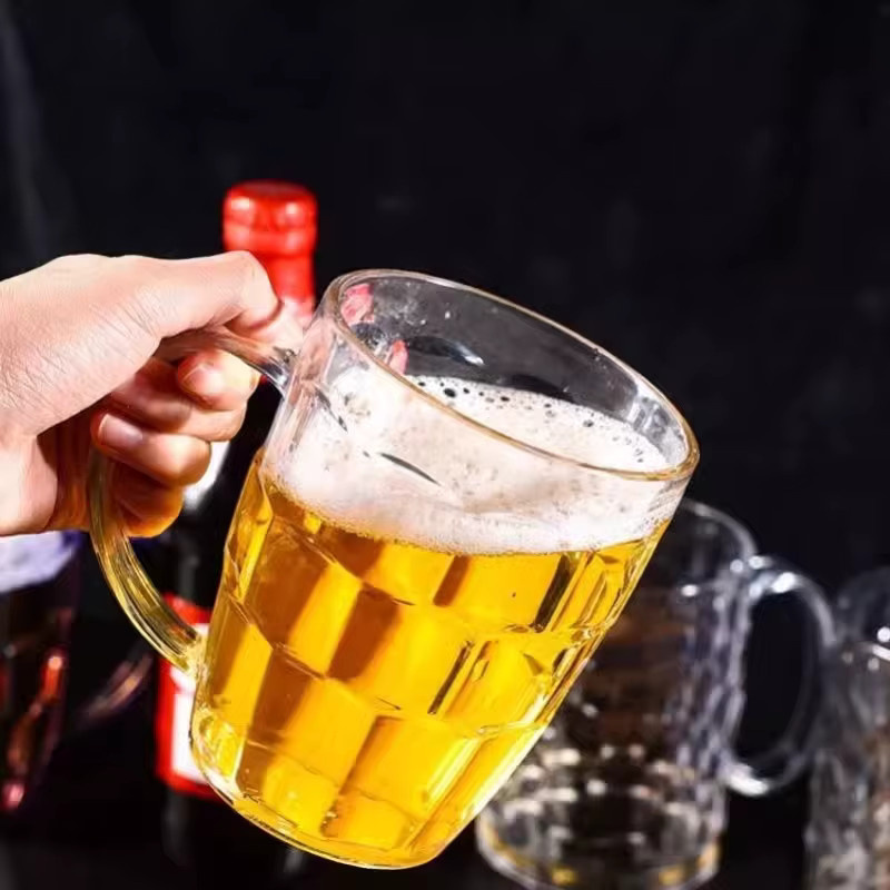 Arshen Acryl Bierbecher aus Kunststoff, transparent, unzerbrechlich Trinkgeschirr für Bar und KTV - Bild 3