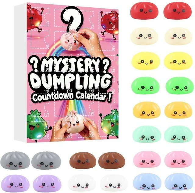 Meiluo Fidget Mystery Dumpling Adventskalender mit 24 Tagen Countdown für Kinder und Erwachsene in Multicolour - Bild 1