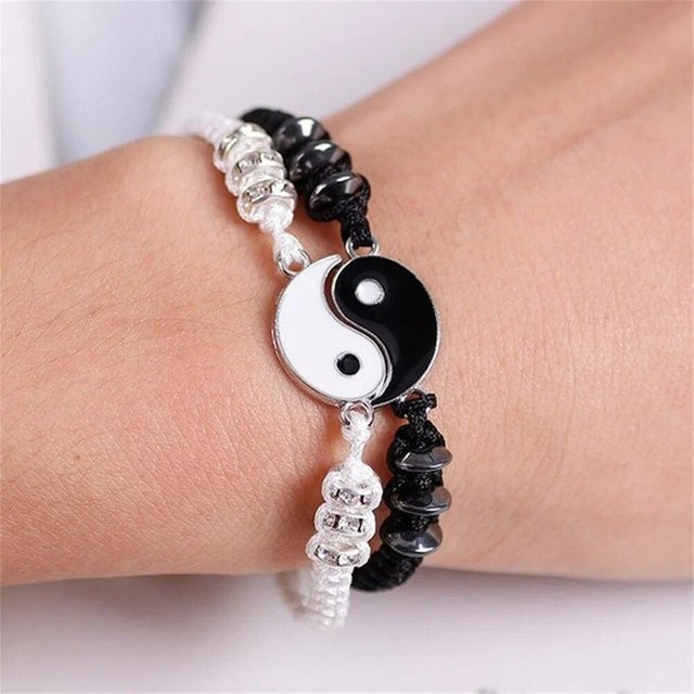Fashion Maker 2 Schmuckset, Armband und Kette, Messing, Schwarz, Weiß, Damen - Bild 1