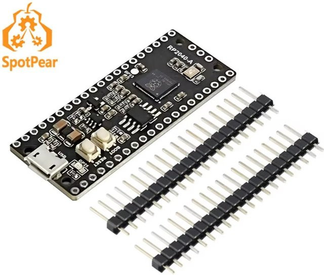 Raspberry Pi Pico RP2040 Mikrocontroller Entwicklungsboard mit Dual-Core Prozessor in Schwarz - Bild 1