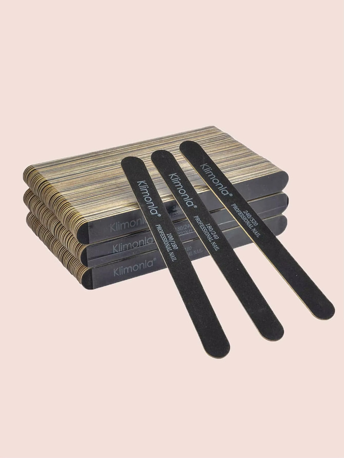 klimonla Nagel Feilen aus Holz, schwarz, Unisex - Bild 2