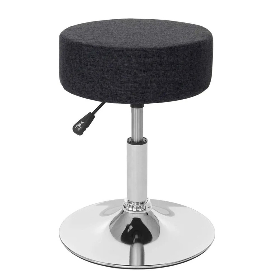2er-Set MCW Sitzhocker C22 höhenverstellbar Textil Dunkelgrau Durchmesser: 35 cm - Bild 2