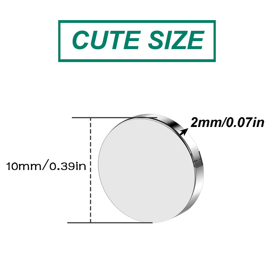 U-POLEMAG Runder Büromagnet 10 x 2 mm für DIY-Projekte und Befestigungen - Bild 2