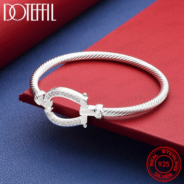 DOTEFFIL Armreif 925 Silber, Zirkonia, Unisex - Bild 1