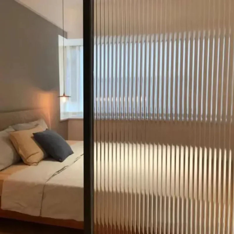 WXSHSH 3D Glasfolie Art Deco Design, transparent und undurchsichtig, elektrostatisch haftend, geometrisches Muster für Badezimmerfenster - Bild 2