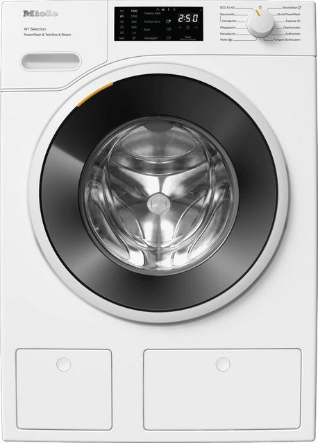 Miele Waschmaschine WSG 883 WCS in Weiß mit PowerWash, TwinDos Automatikdosierung und Dampffunktion, 9 kg Tragfähigkeit, Freistehend, Frontlader - Bild 1