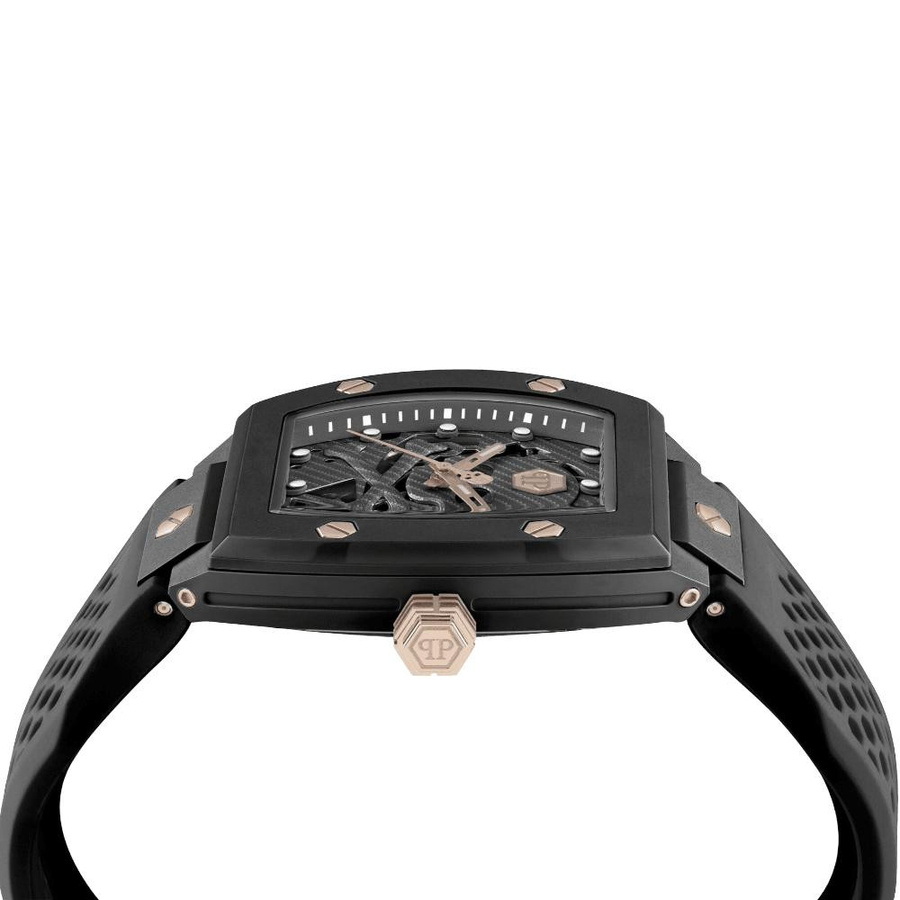 Philipp Plein Armbanduhr Automatik, Keramik, Silikon, Schwarz, Herren - Bild 4