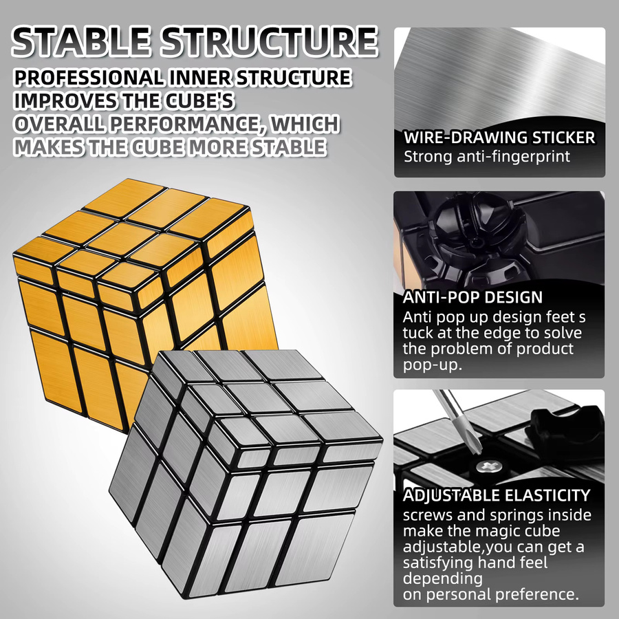 SENGSO Mirror Cube 2x2 3x3, Cube Puzzle - Bild 3