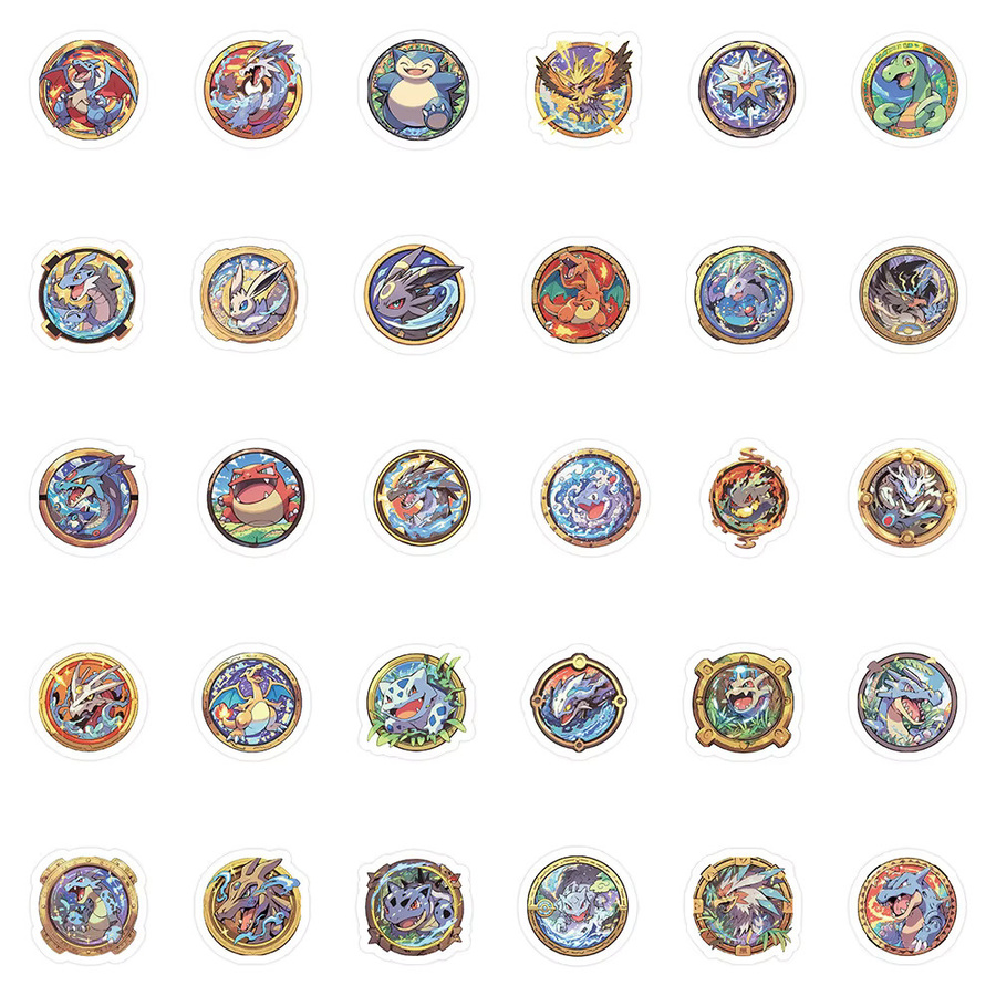 Bandai Pokemon Aufkleber, 60 Stück, Pikachu, Kawaii Anime Sticker - Bild 4