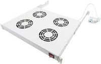 Digitus DN-19 FAN-4-HO Rack-Lüftereinsatz mit 4 Ventilatoren in Grau für 19 Zoll Installation - Bild 1
