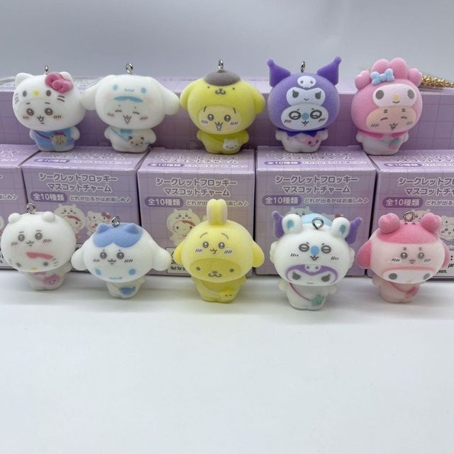 Bandai Momonga Flocking Plüsch Blind Box Schlüsselanhänger, ab 3 Jahre - Bild 1