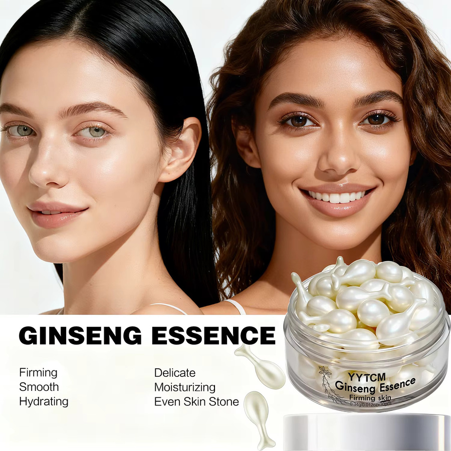 Ginseng-Essenz-Kapseln, feuchtigkeitsspendende und straffende Essenz mit Niacinamid und Retinol, 30 Kapseln - Bild 3