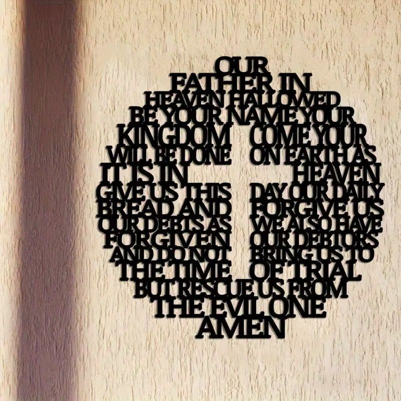 Religiöse Metallwandkunst von CIFBUY mit Jesus Christus und Kreuz aus rostfreiem Eisen - Bild 2
