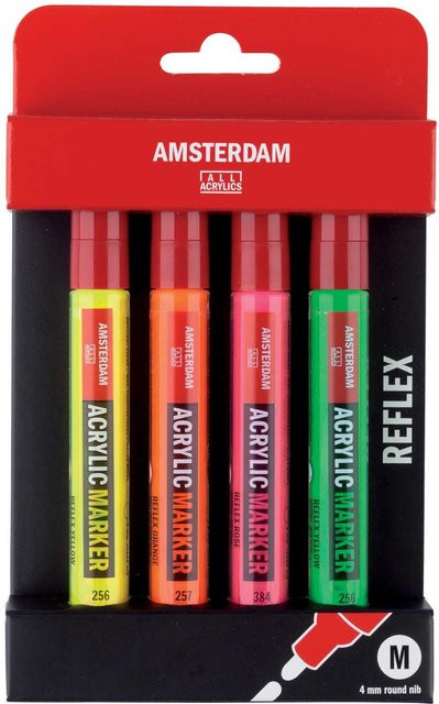 Amsterdam Acrylic Marker Set Reflex 4 Stück Multicolour - Bild 1