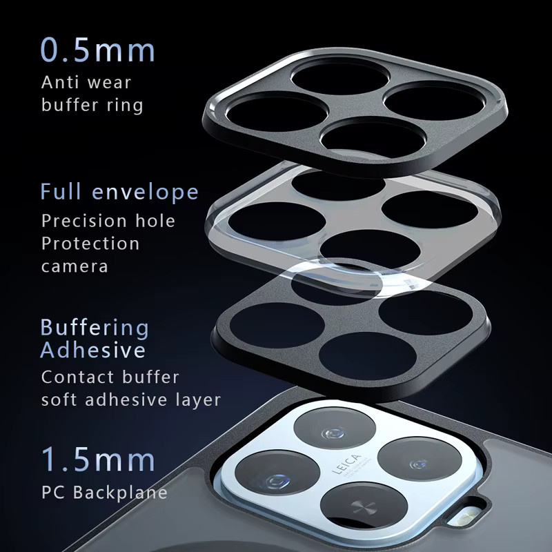 Luxuly MagSafe Handyhülle für Xiaomi 17T Pro und Xiaomi 17T, magnetisch, stoßfest und matt, Farbe: Schwarz - Bild 3