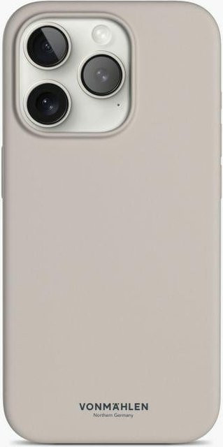 Vonmählen Eco Silicone Case MagSafe kompatible Schutzhülle aus Silikon für iPhone 15 Pro in Beige - Bild 1