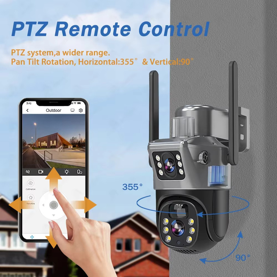 EseeClou Solar WIFI Dual Objektiv 4K 8MP PTZ Überwachungskamera mit Nachtsicht und Personenerkennung - Bild 6