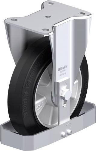 Blickle Stahlblech-Bockrolle BH-ALEV 200K-FS in Schwarz-Grau mit 200 mm Rad-Durchmesser und 500 kg Tragfähigkeit - Bild 1