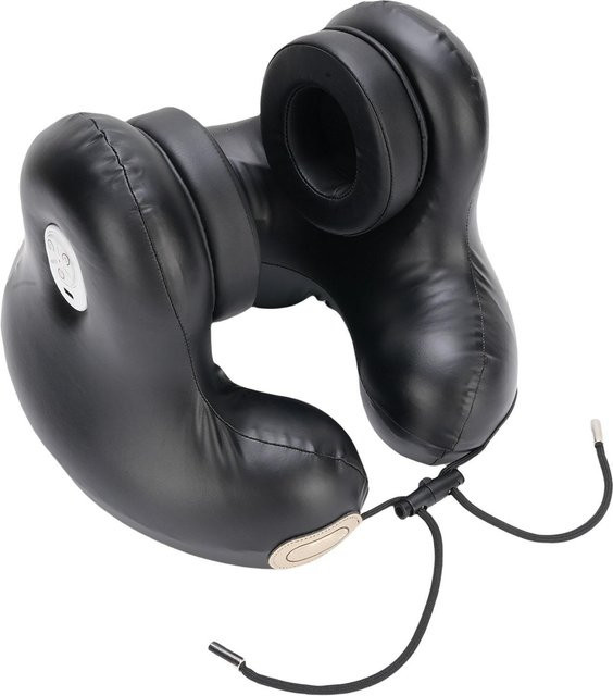 KONNWEI Reise-Nackenkissen mit Bluetooth-Headset aus Memory-Schaum, magnetisch abnehmbar, U-förmiges Musikkissen mit Geräuschunterdrückung, Farbe: Schwarz - Bild 1
