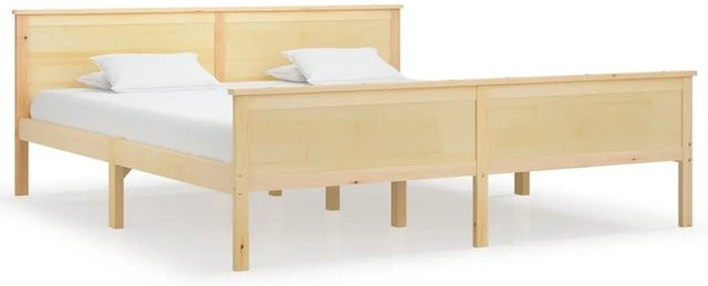 vidaXL Massivholzbett aus Kiefer in Braun und Beige, B/T/H: 180 x 200 x 188 cm - Bild 1