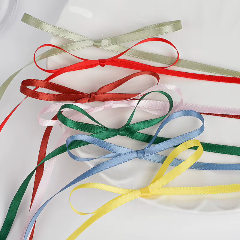 Merylover Satinband aus 100 % Polyester für DIY Bastelarbeiten und Geschenkverpackungen, Breite: 0,5 cm, Farbe: Braun und Mehrfarbig, Länge: 18,29 m - Bild 3
