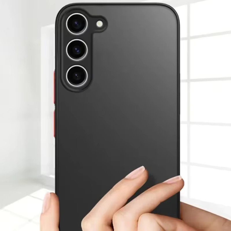 Samsung Handyhülle Frosted Drop Protection Case in Schwarz für Galaxy S24 Ultra S23+ S22 S20 S21FE A55 A54 A35 A25 A15 A05S - Bild 4