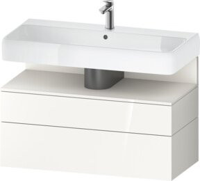 Duravit Waschtischunterschrank Qatego in Weiß Hochglanz, Wandmontage, B/T/H: 99 x 47 x 59 cm - Bild 1