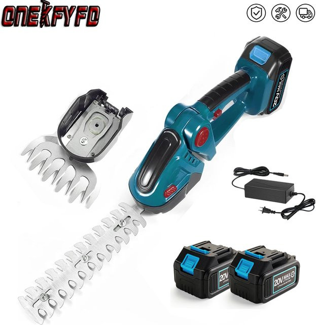 ONEKFYFD 2in1 Elektrische Heckenschere Akku Gartenwerkzeug für Makita 18V Batterie zum Jäten und Beschneiden von Sträuchern - Bild 1