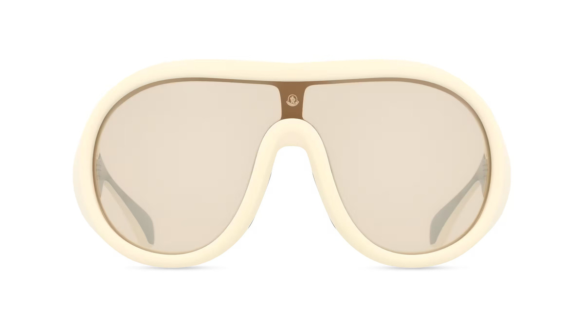 Moncler ME8004 Sonnenbrille Pilot, Vollrand, Kunststoff, Unisex, beige - Bild 1
