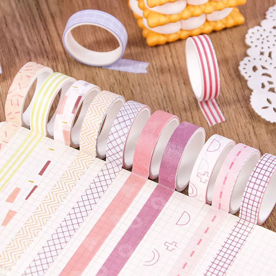 Washi Tape Set mit Cartoon-Blumen-Motiven in Grün und Mehrfarbig, 20 Rollen für Journaling und Scrapbooking - Bild 2