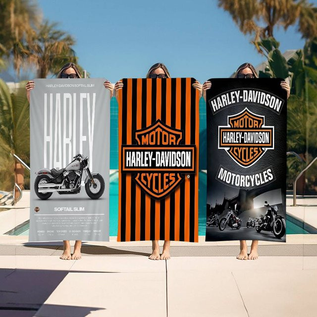H-HarleyS Strandtuch für Mädchen, buntes Mikrofaser-Badetuch, schnell trocknend und sandfrei, Multicolour/Grau - Bild 1