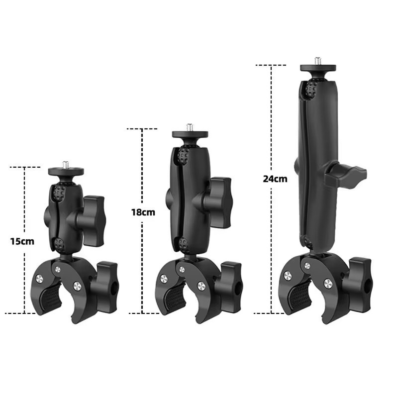 Quick Release Magic Arm 360 Grad Superklemme aus Aluminiumlegierung für GoPro und Action Kameras in Schwarz - Bild 2