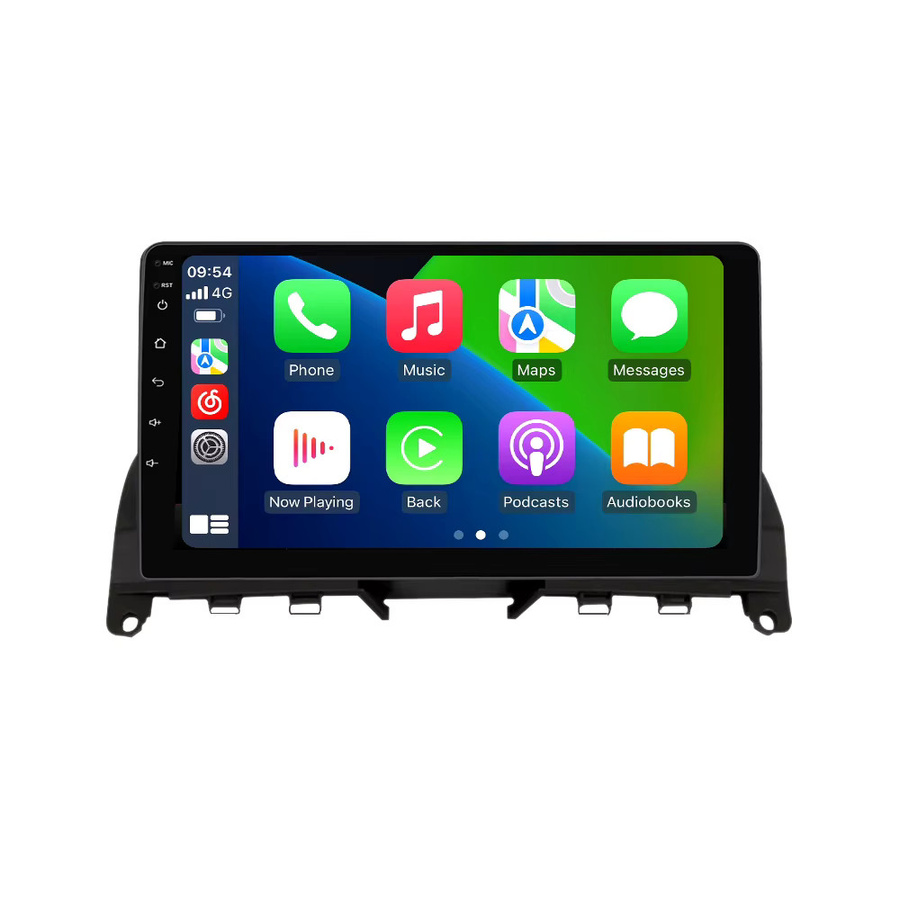 TomoStrong Android 14 Autoradio mit 2GB RAM und 32GB Speicher für Mercedes-Benz C-Klasse W204 C204 S204 C300, Drahtloses CarPlay, GPS Navigation und Multimedia Video Player, Schwarz - Bild 5