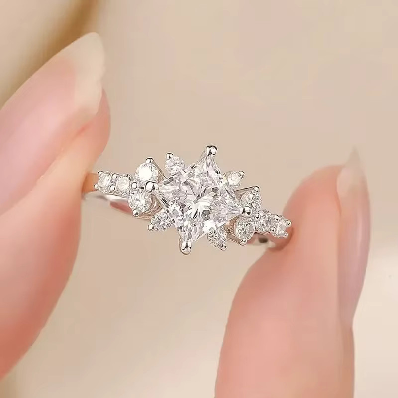 NKHOG Ringe 925 Silber, Moissanit, Damen - Bild 2
