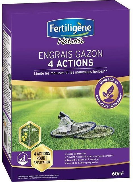 FERTILIGENE Rasendünger mit 4 Aktionen als Granulat, 2,45 kg für 60 m² - Bild 1