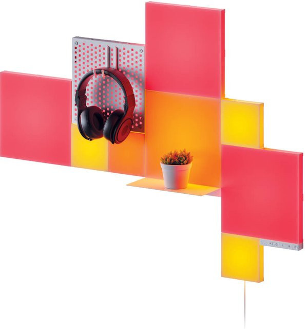 Nanoleaf Blocks Combo Starter Set 10er-Set LED Panel in Weiß und Multicolour mit RGB-Beleuchtung - Bild 1